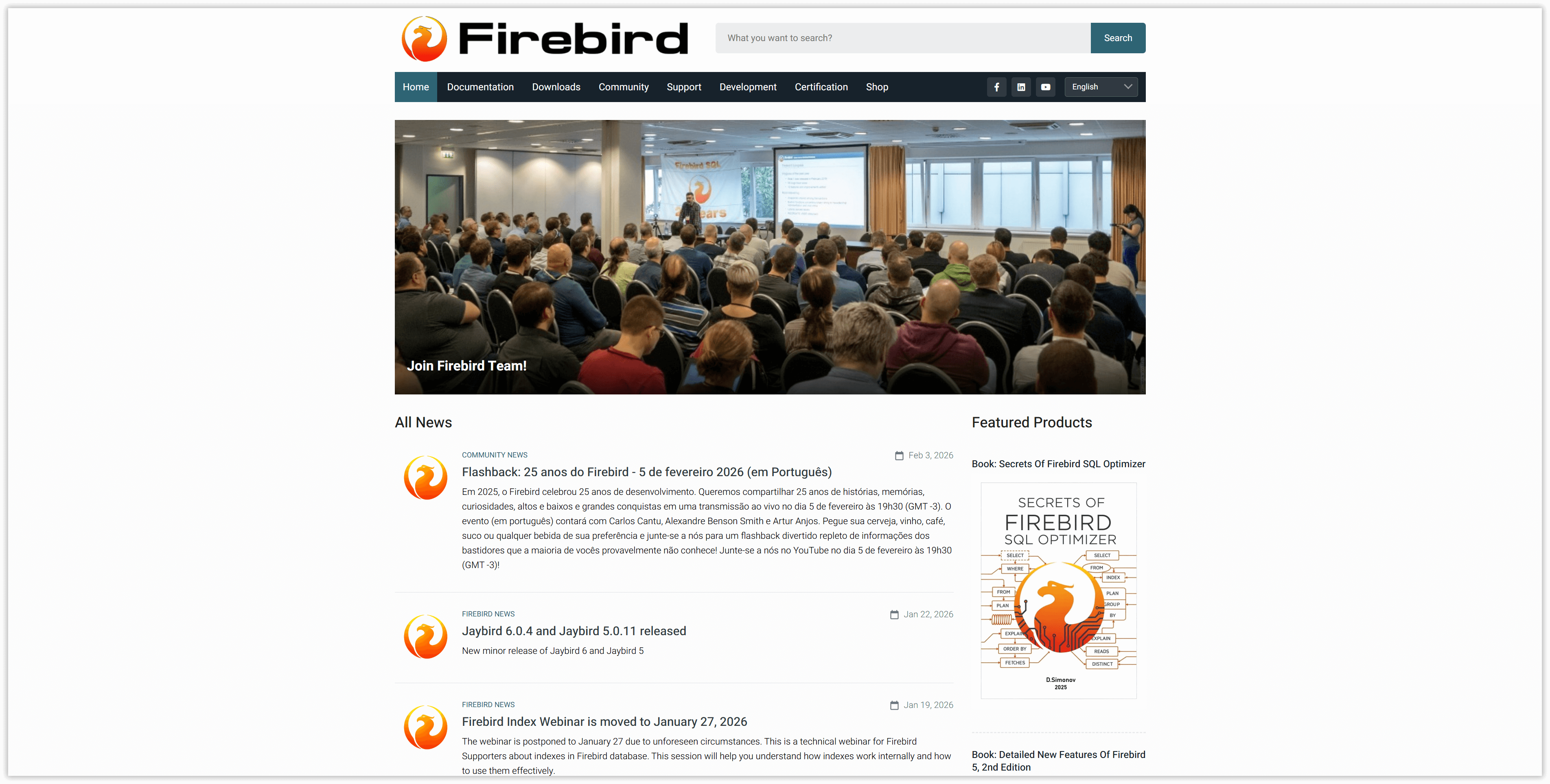 Die Firebird-Homepage