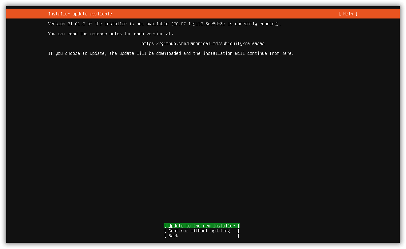 Ubuntu Installer aktualisieren