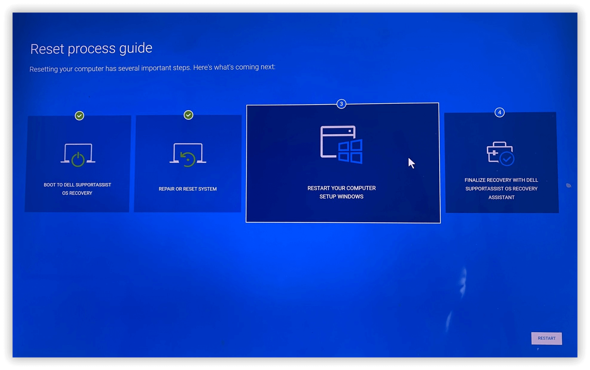 DELL Reset - Reset process guide